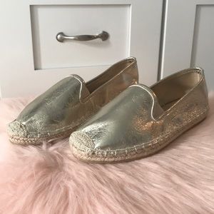 Metallic Slip-On Espadrilles